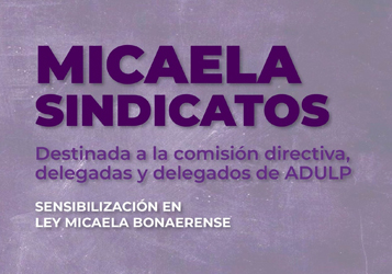 IMPLEMENTAMOS LA LEY MICAELA EN ADULP