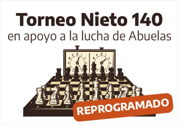 TORNEO DE AJEDREZ REPROGRAMADO AL DOMINGO 31